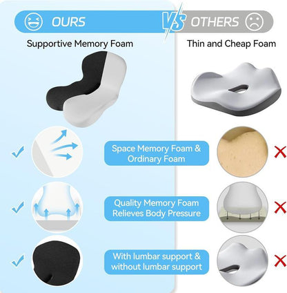 Ergonomic Memory Foam Seat Cushion