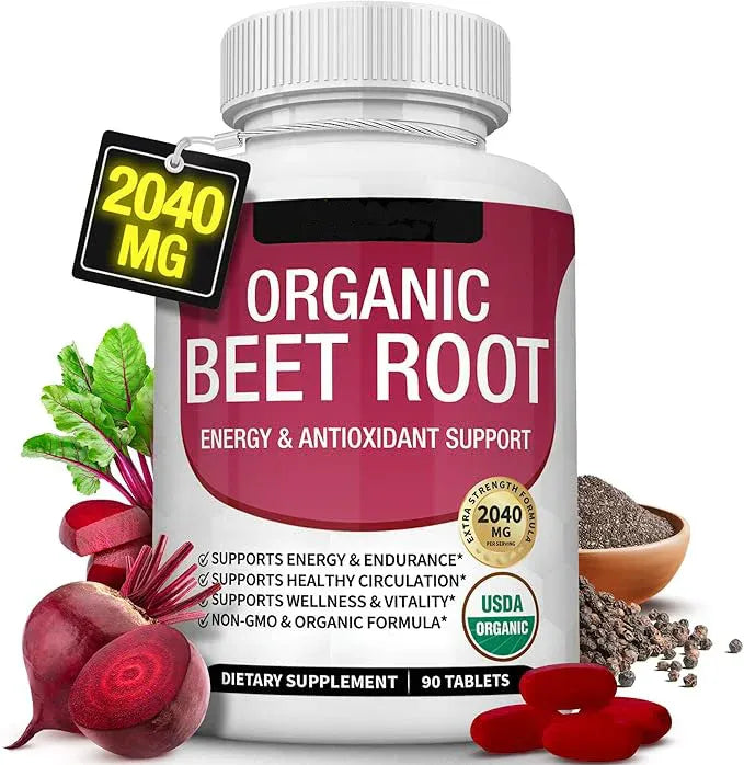Organic Beet Root Powder Tablets - 2040mg