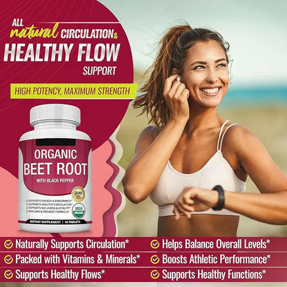 Organic Beet Root Powder Tablets - 2040mg